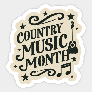 Country Music Month – October Sticker